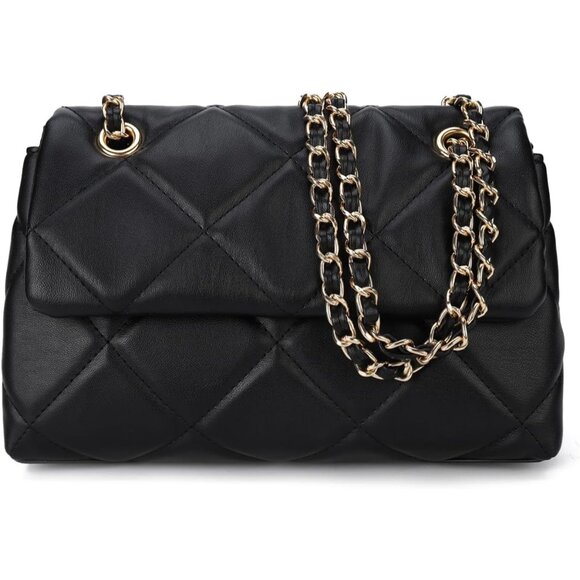 Gladdon Women's Black Small Ladies Trendy Clutch Purses Cute Designer Hand-Bag - Picture 1 of 6